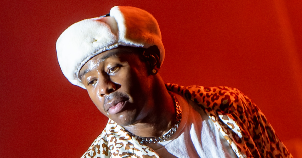 Cropped image of Tyler, the Creator in concert in 2022.