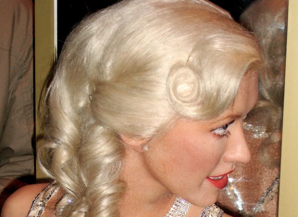 Waxwork of Christina Aguilera at Madame Tussauds in London.