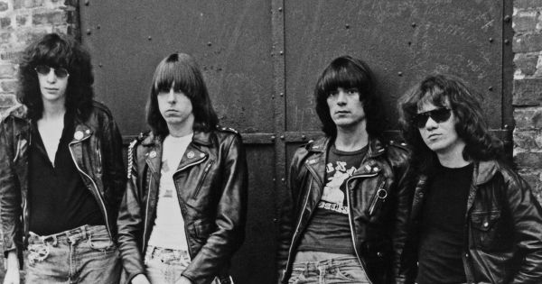 Image in QuizMyDay Hey Ho! Test: Ramones Trivia Road to Punk History trivia quiz featuring The Ramones in 1977 as depicted in Rocket to Russia