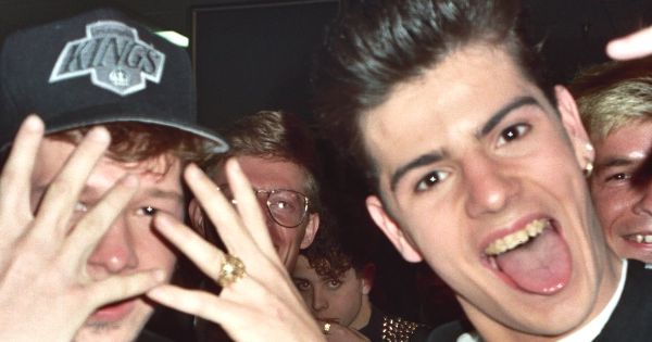 Image in QuizMyDay New Kids On The Block Quiz: The Ultimate NKOTB Trivia Challenge trivia quiz featuring Grammy Awards - back stage during telecast - February, 1990 - Permission granted to copy, publish or post but please credit "photo by Alan Light" if you can
