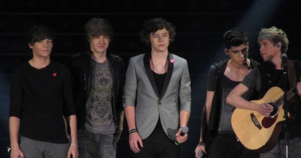 Image in QuizMyDay One Direction Early Years Quiz: Test Your Fan Memory trivia quiz featuring One Direction, The X Factor Live, SECC, Glasgow, 1 April 2011