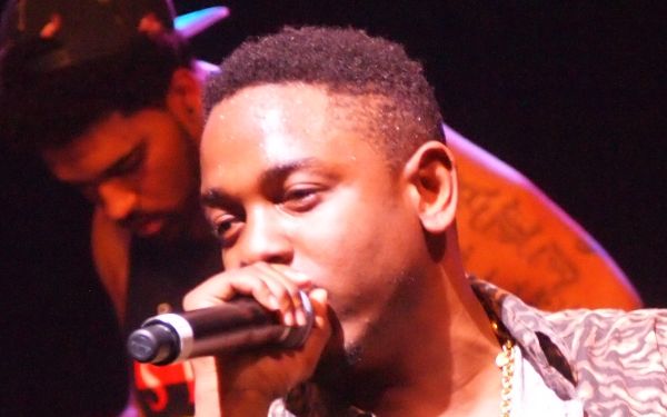 Kendrick Lamar performs Thursday night at Bonnaroo in Manchester, Tennessee.