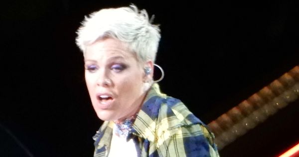 Pink performing live at Madison Square Garden